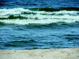 nature blue sea white waves view