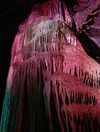 stalagmites in a cave