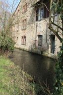 landscape of house on the river in germany