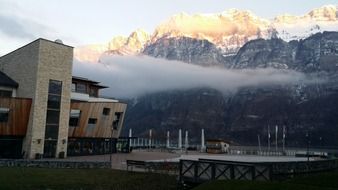 morning in the mountains of switzerland