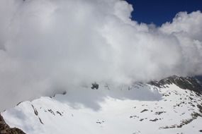 Landscape of the clouds and mountain