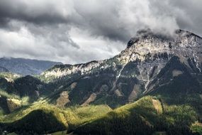 mountains clouds weather