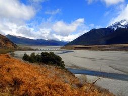 panorama of the picturesque valley in new zealand