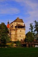 Landscape with the castle in Czech Republic