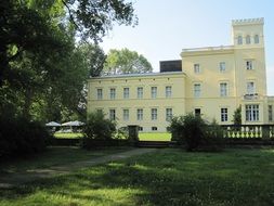 Landscape with the park near the castle