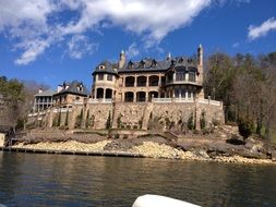big house near the lake