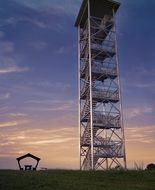 tower on sunset background