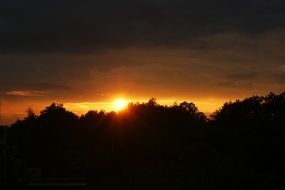 Evening sky in nature