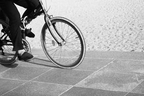 Landscape of riding on a bike man