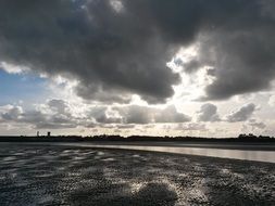 sand on the shore on a sunny day