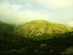 rainbow in la pedriza mountain