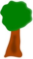 tree with green crowns in a graphic image