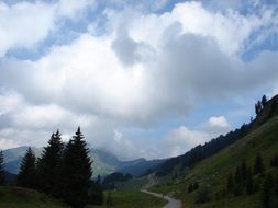 Landscape of the mountains in Switzerland