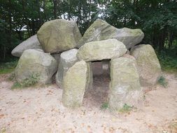 big stones like a medieval grave