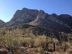 mountain in arizona desert, usa