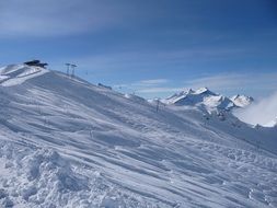 snowy winter in the swiss mountains