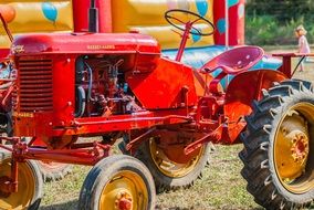 Old red tractor