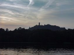 landscape of a beautiful lake in france