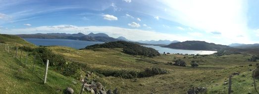 perfect panoramic view of highlands