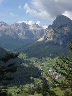 Landscape with the valley and mountains