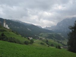 fog over green hills