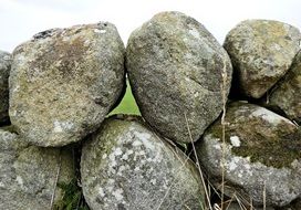 grey dry stone wall