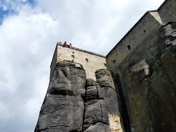 rescue at the old fortress at elbsandsteingebirge