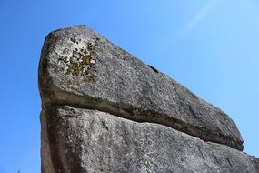 Stone rock blue sky view