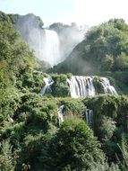 landscape of waterfall on forestry mountain