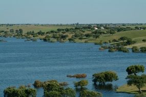 estuary near the green hill