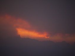 black clouds and red clouds