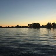 magnificent sunset lake
