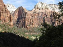 high mountains in Zion National Park