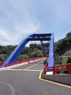 blue red bridge