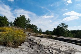 stone mountain park under blue sky