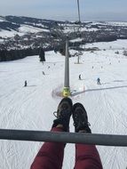beautiful white ski slope