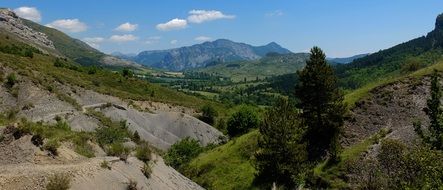 panoramic view of a gebirbe on a sunny day in France