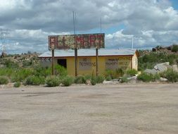 building by the road in arizona