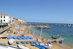 boats on the beach in Spain