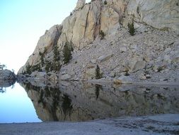 mountain reflections in the water