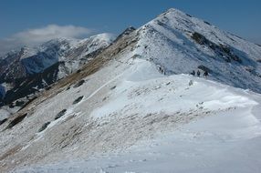 Snow-capped tatres close up