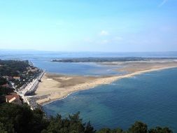 Landscape of the beach in a France
