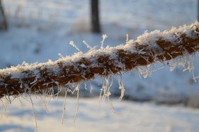 winter frozen rope