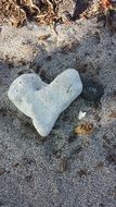 white heart form stone