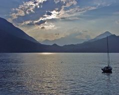 lake como calm view