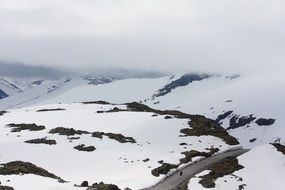 Snowy landscape of norway