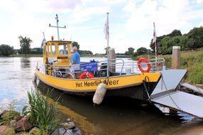 yellow ferry boat