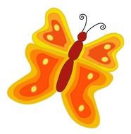 yellow butterfly drawing