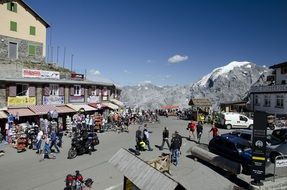street in the city near the mountains
