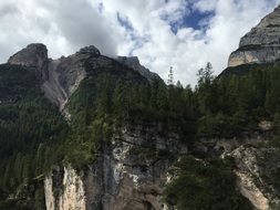 Picturesque landscape of dolomites in italy